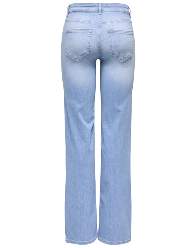Only - ONLBlush Mid Straight Jeans - Light Blue Denim